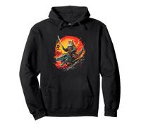 Chat samouraï féroce chevauchant Un Dragon - Style Vintage Sweat à Capuche