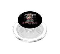Chat samouraï Japonais Jouant de la Guitare électrique PopSockets PopGrip pour MagSafe
