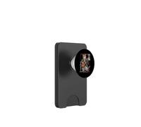 Chat samouraï Japonais Jouant de la Guitare PopSockets PopWallet pour MagSafe