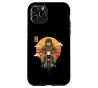 Chat samouraï Japonais sur Moto Kawaii Ninja Cat Biker Coque pour iPhone 11 Pro