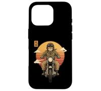 Chat samouraï Japonais sur Moto Kawaii Ninja Cat Biker Coque pour iPhone 16 Pro