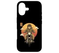 Chat samouraï Japonais sur Moto Kawaii Ninja Cat Biker Coque pour iPhone 17