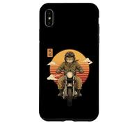 Chat samouraï Japonais sur Moto Kawaii Ninja Cat Biker Coque pour iPhone XS Max