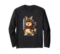 Chat samouraï mignon chaton guerrier japonais Manche Longue