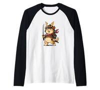 Chat samouraï mignon chaton guerrier japonais Manche Raglan