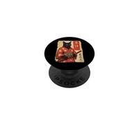 Chat Samouraï Vintage Guerrier Japonais PopSockets PopGrip Adhésif