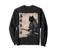 Chat Samouraï Vintage Ukiyo-e Warrior Art Anime Rétro Sweatshirt