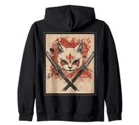 Chat Samurai Ninja Japonais Vintage Cool Japanese sword Sweat à Capuche