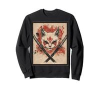Chat Samurai Ninja Japonais Vintage Cool Japanese sword Sweatshirt