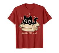 Chat sans abri Mignon Chat Dessin animé Amoureux Animal de Compagnie Humour T-Shirt