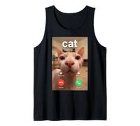 Chat sans Poils appelant drôle Animal Appel téléphonique Meme Débardeur