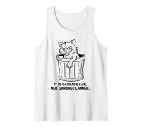 Chat Sauvage Amusant de Dessin animé « It is Garbage Can Not Garbage Cannot » Débardeur