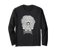 Chat Sauvage Rugissant Punch Fighter Gym Training Design Manche Longue