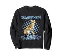 Chat Savannah Papa Fête des Pères Amoureux Hybride Serval Sweatshirt