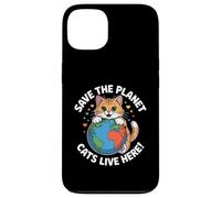 Chat Save The Planet Nature Earth Kitty Eco Sensibilisation au Climat Coque pour iPhone 13