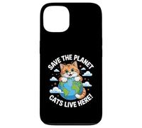 Chat Save The Planet Nature Earth Kitty Eco Sensibilisation au Climat Coque pour iPhone 13