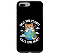 Chat Save The Planet Nature Earth Kitty Eco Sensibilisation au Climat Coque pour iPhone 7 Plus/8 Plus