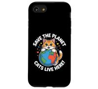 Chat Save The Planet Nature Earth Kitty Eco Sensibilisation au Climat Coque pour iPhone SE (2020) / 7/8