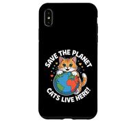 Chat Save The Planet Nature Earth Kitty Eco Sensibilisation au Climat Coque pour iPhone XS Max
