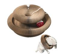 Chat Scratch Carpet | Tunnel rond en carton rayures | Rampe jouet pliable interactive avec cloche, de l'ennui félin, amusement, durable, facile à nettoyer et sûr jeu