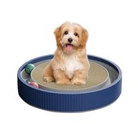 Chat scratch pad avec billes rotatives - pad scratch pour chat | Jeu de rotation de balle jouet chat | Coussin de rayures rond pour chat | Centre réversible grattoir en carton ondulé