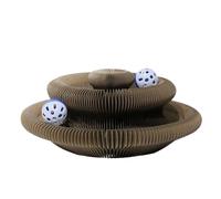 Chat Scratcher | Carte à rayures de chat magnétique | Carton rayé ondulé avec lit à bille pour meubles d'escalade d'angle de repos intérieur salon chambre d