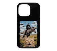 Chat Selfie avec Aliens Gorilla T-Rex - Amusant Adolescent Garçons Chat Meme Coque pour iPhone 13 Pro