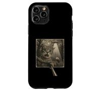Chat Selfie de Science-Fiction Amusant avec des visiteurs extraterrestres Moment Effrayant Coque pour iPhone 11 Pro