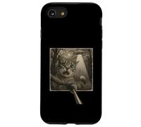 Chat Selfie de Science-Fiction Amusant avec des visiteurs extraterrestres Moment Effrayant Coque pour iPhone SE (2020) / 7/8