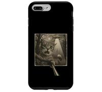 Chat Selfie de Science-Fiction Amusant avec des visiteurs extraterrestres Moment Effrayant Coque pour iPhone 7 Plus/8 Plus