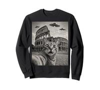 Chat Selfie Rome Colisée Alien OVNI Sweatshirt