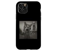 Chat Selfie Tung Tung Tung Sahur Talian Brainrot Drôle Meme Coque pour iPhone 11 Pro