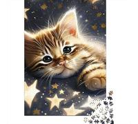 Chat Set De 1000 Pièces Papier Recyclé Star Chat Puzzle Adulte Facile Ranger Loisirs Maison Casse-tête Engageant Heures Divertissement 70x50cm/1000pcs