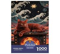 Chat Shorthair européen 1000 Pièces Puzzles pour Adultes,Vagues océaniques Un Jeu De Dexérité Très Difficile Puzzle Jeu Éducatif l'art De La Décoration Moderne 70x50cm/1000pcs