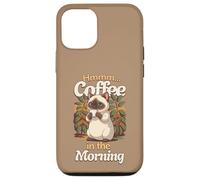 Chat Siam Mignon et Tasse de café Le Matin Coque pour iPhone 12/12 Pro