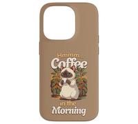Chat Siam Mignon et Tasse de café Le Matin Coque pour iPhone 14 Pro