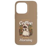 Chat Siam Mignon et Tasse de café Le Matin Coque pour iPhone 14 Pro Max
