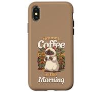 Chat Siam Mignon et Tasse de café Le Matin Coque pour iPhone X/XS