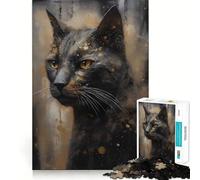 Chat Siamois Amical pour Adultes Puzzle de 1000 pièces Casse-tête Relaxant et Amusant Assemblage d'image Surprise chaleureuse 38x26cm
