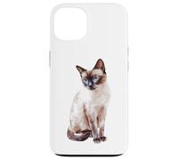 Chat Siamois aux Yeux Bleus captivant Coque pour iPhone 13