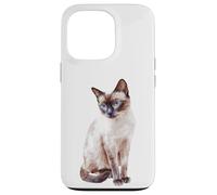Chat Siamois aux Yeux Bleus captivant Coque pour iPhone 13 Pro