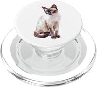 Chat Siamois aux Yeux Bleus captivant PopSockets PopGrip pour MagSafe