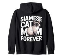 Chat Siamois Mom Forever Sweat à Capuche