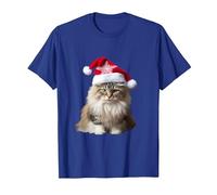 Chat sibérien de Noël - Chat sibérien T-Shirt, Homme, Bleu Royal, 3XL