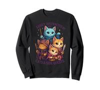 Chat Side Quest Distrait Table Humour Sarcastique Amusant Sweatshirt
