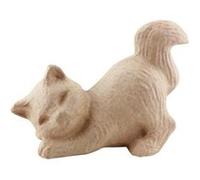 Chat songeur en papier mâché 20 cm G