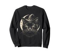 Chat sorcière Halloween Effrayant Sweatshirt