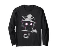 Chat Sorcière Halloween | Witchy Witchcore Wicca Sorcellerie Manche Longue