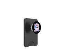 Chat Souriant d'hiver Mignon Portrait Graphique Pompon Bleu PopSockets PopWallet pour MagSafe