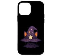 Chat sous Chapeau de Magicien étoiles Halloween Coque pour iPhone 12 Mini